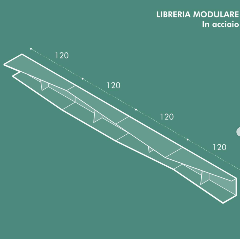 COSTRUZIONE DI UNA LIBRERIA MODULARE IN ACCIAIO